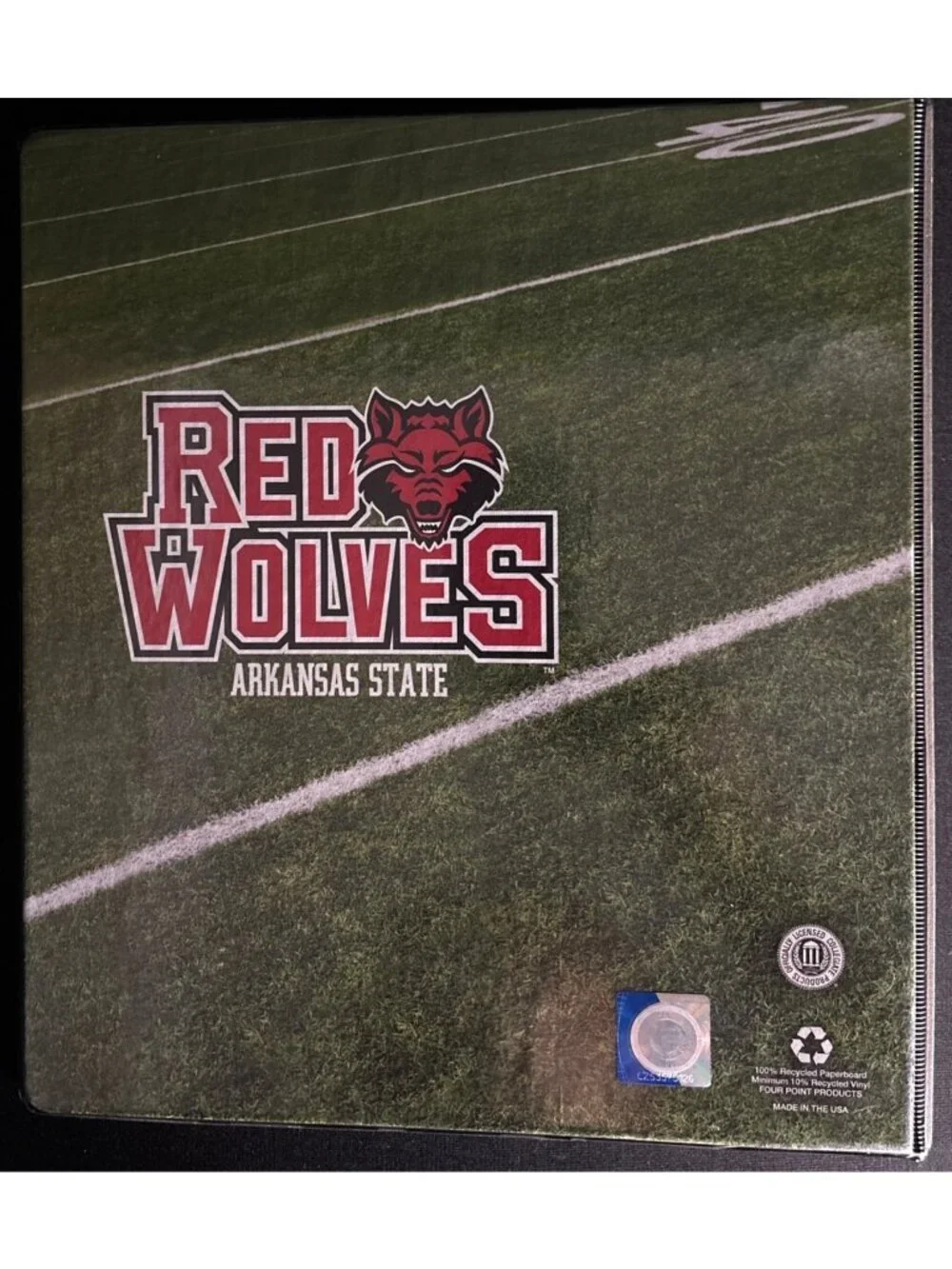 Arkansas State Red Wolves NCAA Division Officially Licensed 3-Ring Binder 1 1/2